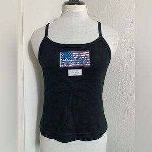Sturgis South Dakota 2000 Y2K vintage women’s black American flag tank top M